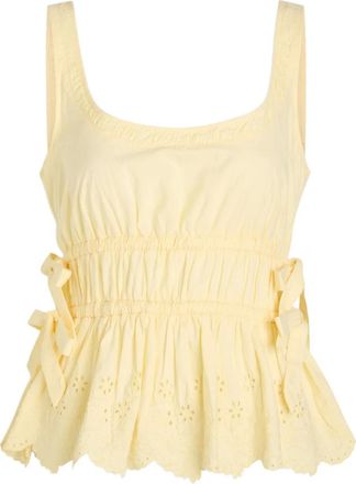 Damson Madder Jade gestrikte top met ringlets - Geel