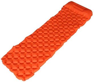 OEM Colchoneta Inflable Ultraligera Con Almohada Incorporada, Ideal Para Senderismo, Viajes Y Mochilerismo, Compacta Y Port&aacute;til, Color Naranja