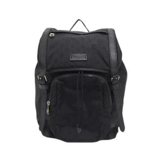 Gucci Pre-owned Nylon Backpack - unisex - Gucci Vintage - Vintage Backpacks - Black - ONE SIZE - Pre-owned