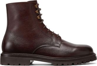 Brunello Cucinelli leather ankle boots - men - Fabric/Leather/Rubber - 41 - Brown