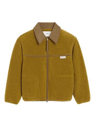 Ami fleece zip-up jacket - men - Polyester/Virgin Wool/Polyamide - S - Green