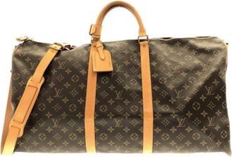 Louis Vuitton Marron Coated Canvas Boston Bag (Pre-Owned)