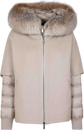 Moorer Giacca Pegaso con cappuccio - Toni neutri