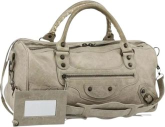 Balenciaga Pre-owned Weekend Bags, female, Gray, Size: ONE SIZE Pre-owned Vintage Hand Bag