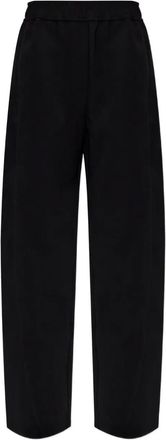 Ganni Pantaloni con vita elasticizzata - Nero