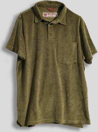 Iron And Resin Mens Terry Polo In Green