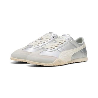 Puma Sneaker PUMA BELLA UT LEA, Damen, Gr. 38,5, puma silber, frosted ivory, Synthetik, mehrfarbig, Schuhe Sneaker, f&uuml;r Sportmode und Streetwear, herausneh