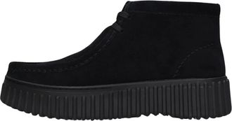 Clarks Zwarte Su&egrave;de Veterschoenen voor Dames - Dames - Veterlaarzen - Zwart - 38 EU - Su&egrave;de - Schoenen