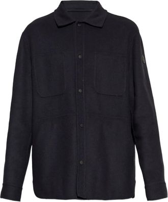 Moncler Giacca-camicia Tagnit con tasca - Blu