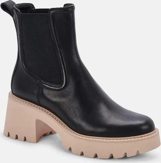 Dolce Vita Hawk H2O Booties Womens US 6 Black Leather Waterproof Boots ZPO3559