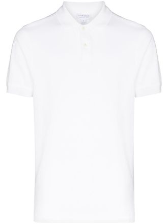 Sunspel short sleeve polo top - men - Cotton - S - White