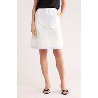 SIMKHAI Aubria Woven Tiered Skirt in White at Nordstrom Rack, Size X-Small