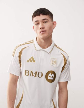 adidas adidas Football - Los Angeles FC - Maglia bianca e oro per partite in trasferta-Bianco
