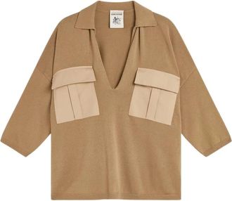 Semicouture Donna, Top, Beige, S, new