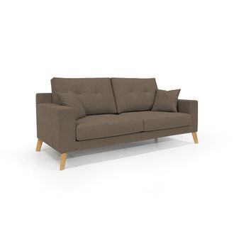 Divani.Store Divani.store - Danish Sof&aacute; Moderno De Tela Suave E Impermeable 146 Cm Marr&oacute;n