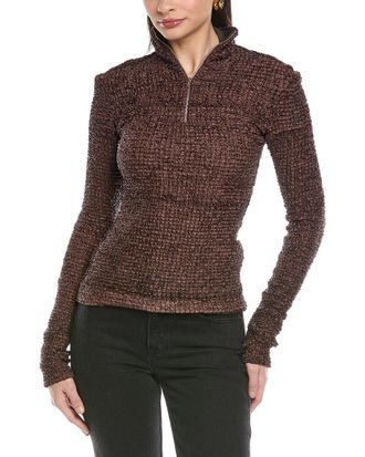 Nanushka Nanushka Flora Fitted Turtleneck Top