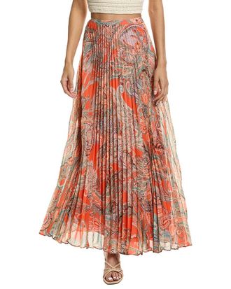 L'agence Torin Pleated Maxi Skirt