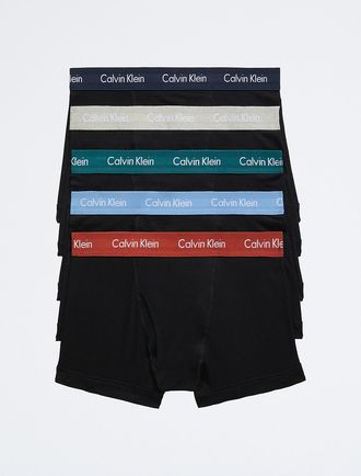 Calvin Klein Mens Cotton Classics 5-Pack Trunk - Multi - XL