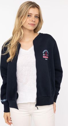 Zwillingsherz Sweatjacke ZWILLINGSHERZ Meine Heimat, Damen, Gr. L/XL, marine, Sweatware, Obermaterial: 50% Baumwolle, 50% Polyester, Sweatjacken Sweatjacke, maritim