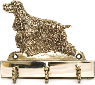 OEM Cocker Spaniel Ingl&eacute;s: Colgador De Llaves Con Perro, Soporte De Lat&oacute;n Para Accesorios De Perros, Elegante Decoraci&oacute;n De Pasillo De Art-dog