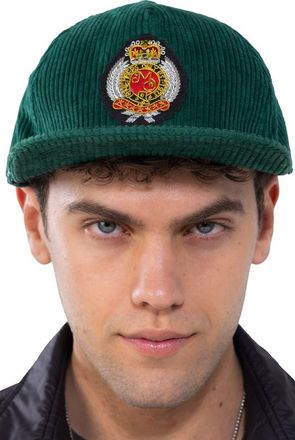 Members Only Corduroy Baseball Cap - Members Only Crest in Green at Nordstrom