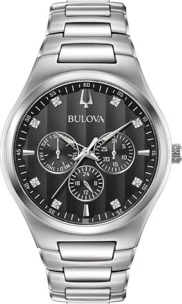 Bulova Classic Quartz Black Dial Mens Watch 96D143