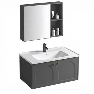 Rea Un Conjunto De Muebles De Ba&ntilde;o Con Lavabo Rea Denver 80cm Grey