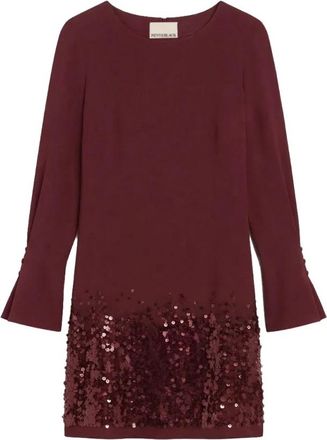 Pennyblack Pbpribelle Jurk - Dames - Feestkleedjes - Rood - S - Pailletten - Kleedjes