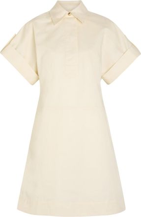 Joseph Ali Cotton and Linen-blend Mini Shirt Dress - Off White - S (UK8-10 / S)