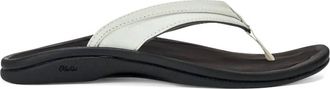 Olukai Womens Ohana Beach Sandals In White/black