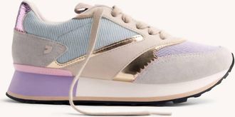 Gioseppo Womens Lawton Leather And Corduroy Sneakers In Blue