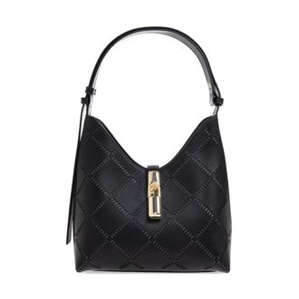 Furla Shoulder Bags, female, Black, Size: ONE SIZE Goccia S Hobo