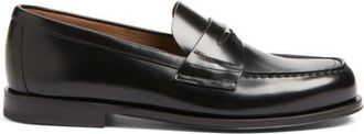 Prada Logo Penny Loafer in Nero at Nordstrom, Size 10.5Us