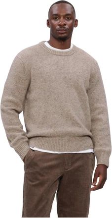 Selected Slhcody LS Knit Crew Neck - Heren - Truien - Beige - Maat: L