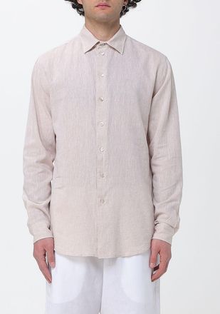 Emporio Armani Camicia classica Emporio Armani in misto lino e cotone