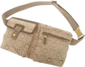 Ferragamo Pre-owned Canvas Heuptas - Dames - Vintage Heuptassen - Beige - ONE Size - Vintage