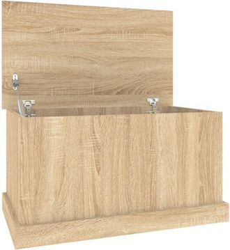 vidaXL Ba&uacute;l Almacenaje Madera Contrachapada Roble Sonoma 70x40x38 Cm Vidaxl