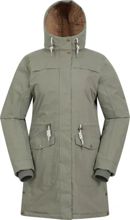 Mountain Warehouse Acorn Waterproof Borg Lined Padded Parka in Khaki Green at Nordstrom, Size 12