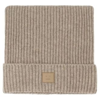 Acne Studios Accessoires, Dames, Beige, ONE Size, Katoen, Beanie