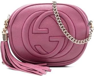 Gucci Pre-owned Cross Body Bags, female, Pink, Size: ONE SIZE Pre-owned Soho Crossbody Bag