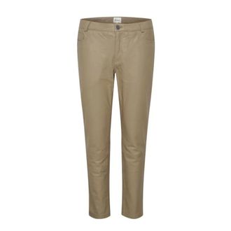 MY ESSENTIAL WARDROBE Slim-fit Trousers, female, Brown, L, Leather Pant Dune High Waist Straight Leg