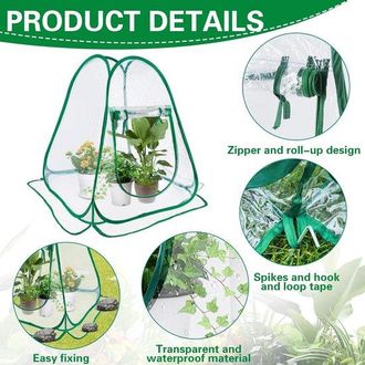 OEM Cubierta De Invierno Para Plantas - Protecci&oacute;n Contra El Fr&iacute;o Y Las Plagas - 1 Pieza - Transparente - 70 X 70 X 80 Cm