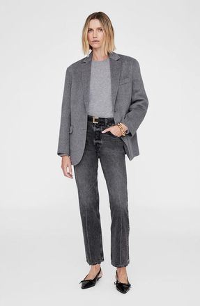 Anine Bing Quinn Blazer in Heather Grey at Nordstrom, Size Xx-Small