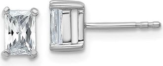Diamond2Deal 14k Gold 1 ct Radiant Lab Grown Diamond Stud Earrings VS Clarity, D-E Color