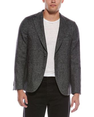 Officine G&eacute;n&eacute;rale Officine Generale Arthus Herringbone Wool Blazer
