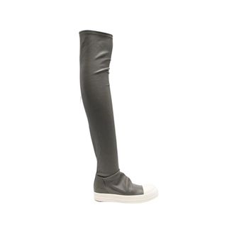 Rick Owens Leather Over-the-knee Boots - female - Rick Owens - Over-the-Knee Boots - Gray - 8 UK - Shoes