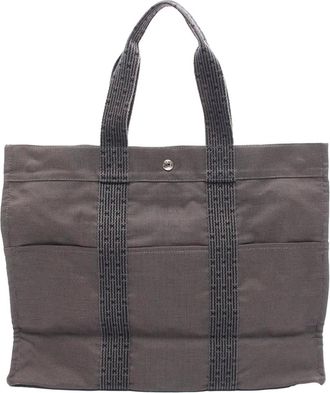 Herm&egrave;s 20th Century Canvas Herline GM tote bag - Grigio