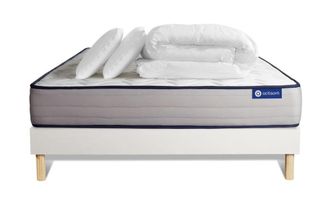 Actisom Pack colch&oacute;n blanco l&aacute;tex y espuma viscoel&aacute;stica 140 x 190