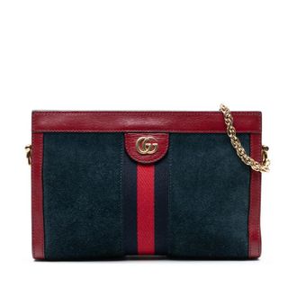 Gucci Pre-owned Gucci Small Suede Web Ophidia Chain Crossbody Ladies 503877 213317