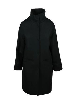 Olivier Horigamy Black Virgin Wool-Blend Coat